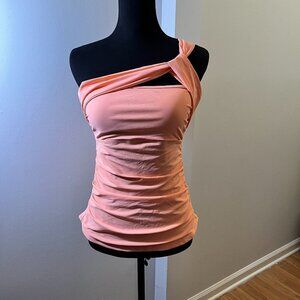 Women's One-Shoulder Pull-On Tankini Top, Size M